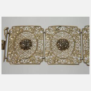 Filigranes Armband mit Markasiten