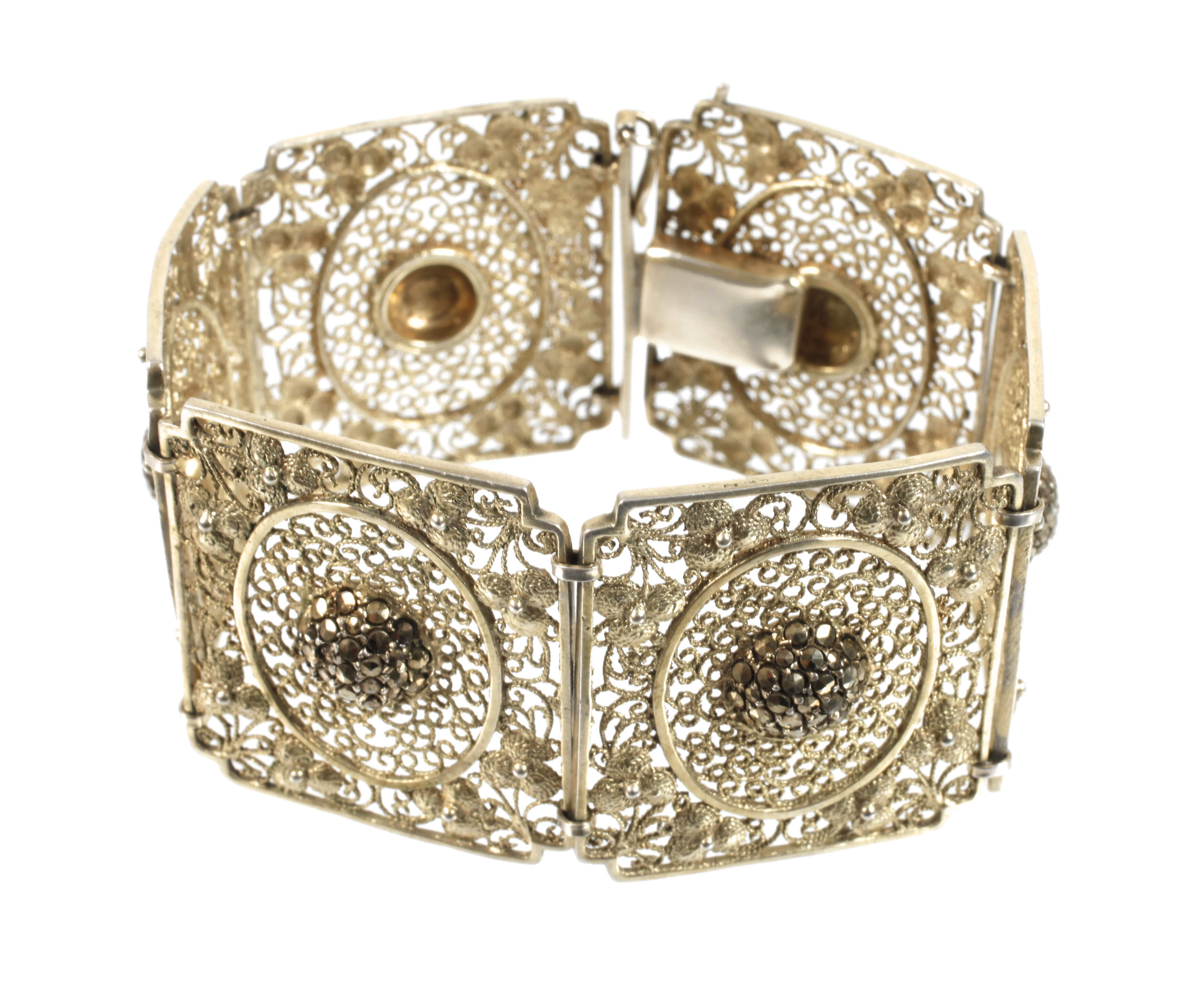 Filigranes Armband mit Markasiten
