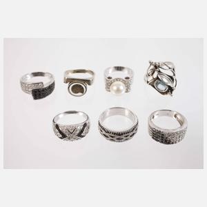 Umfangreiches Konvolut Silberschmuck