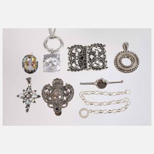 Umfangreiches Konvolut Silberschmuck