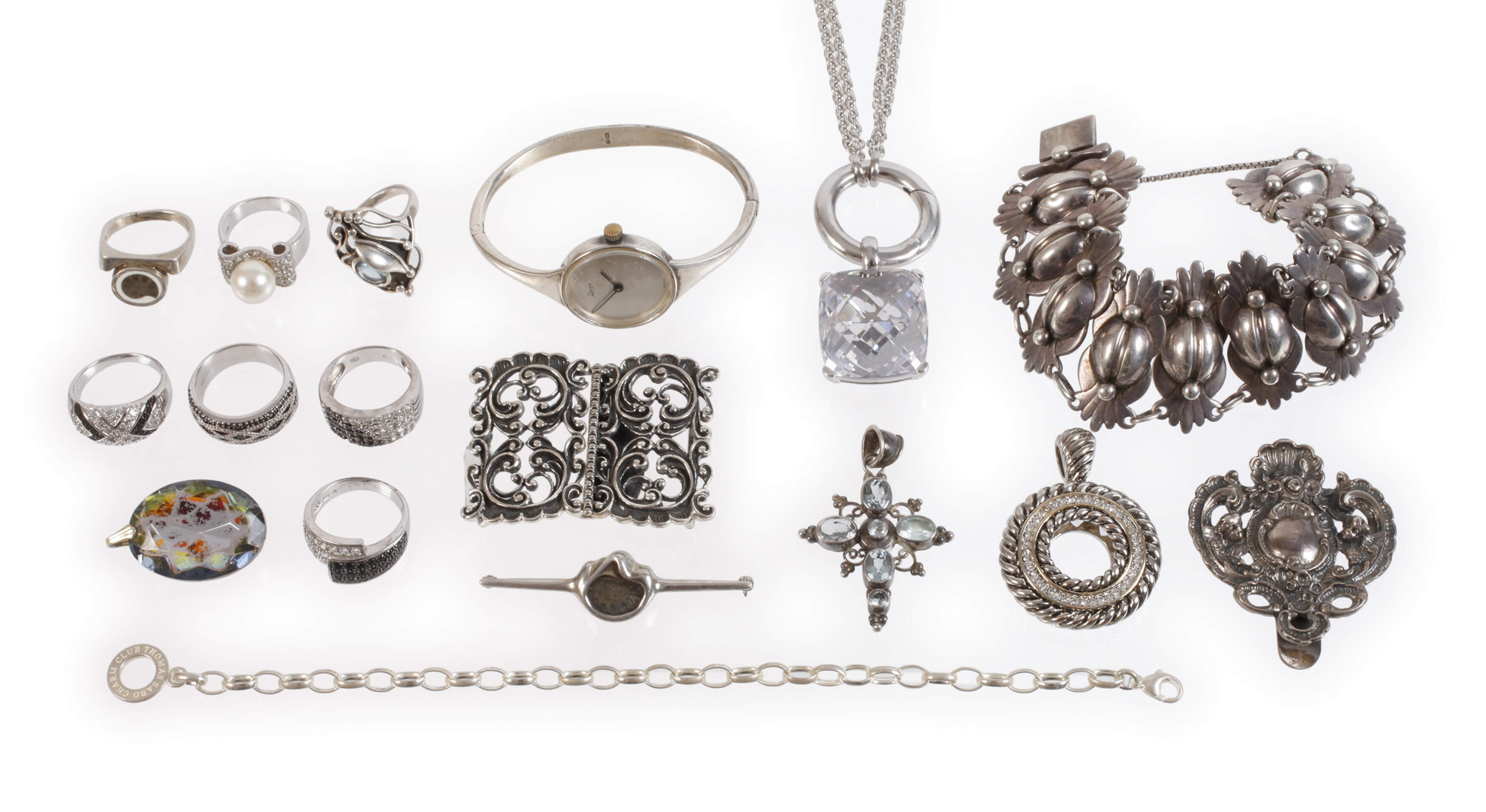 Umfangreiches Konvolut Silberschmuck
