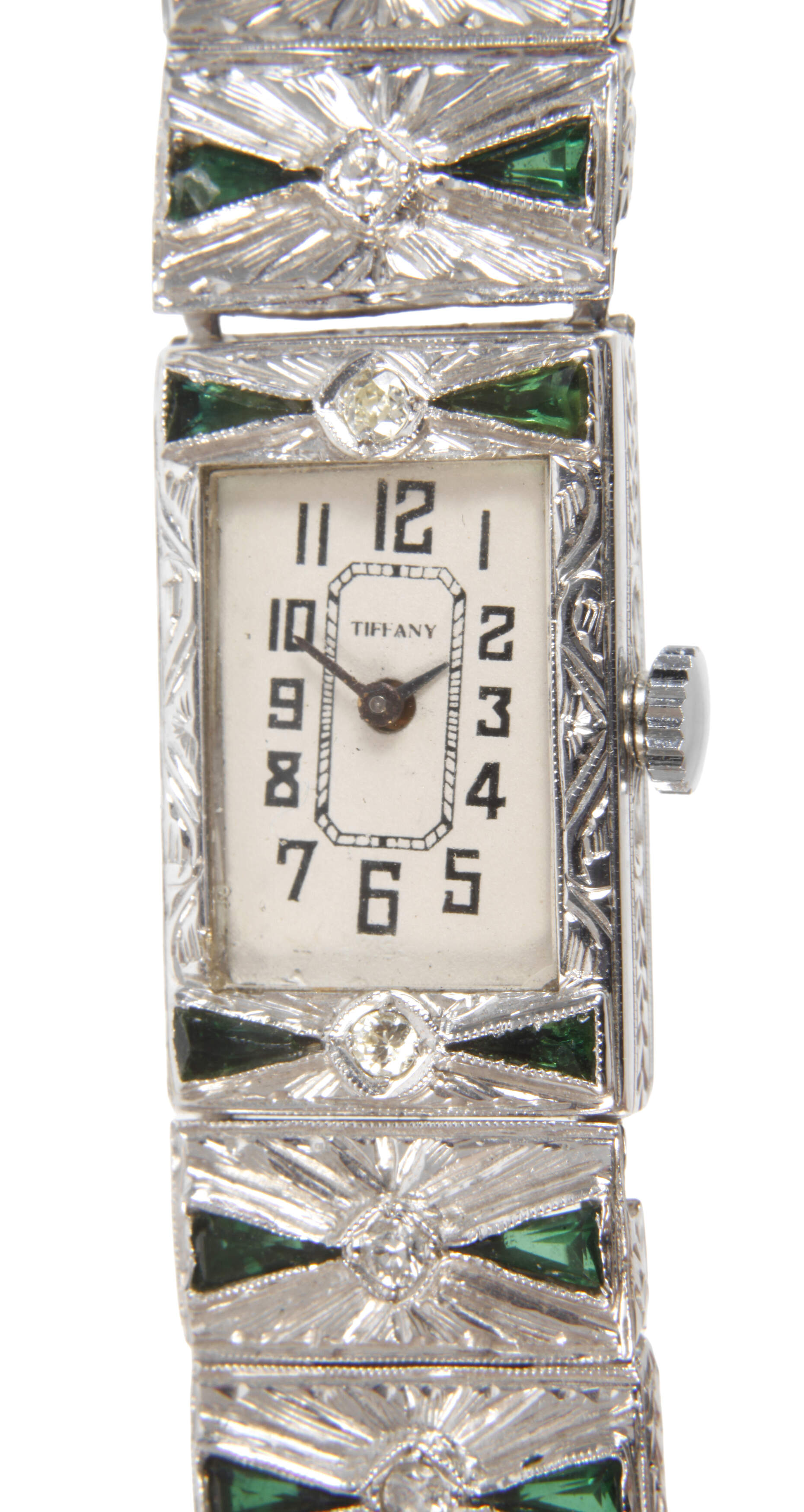 Tiffany, Damenarmbanduhr mit Steinbesatz