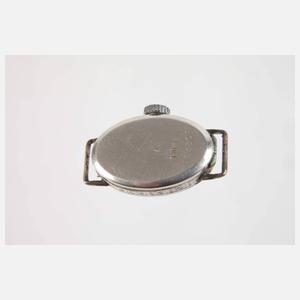 Damenarmbanduhr Platin mit Diamanten