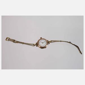 Zwei Damenuhren Gold