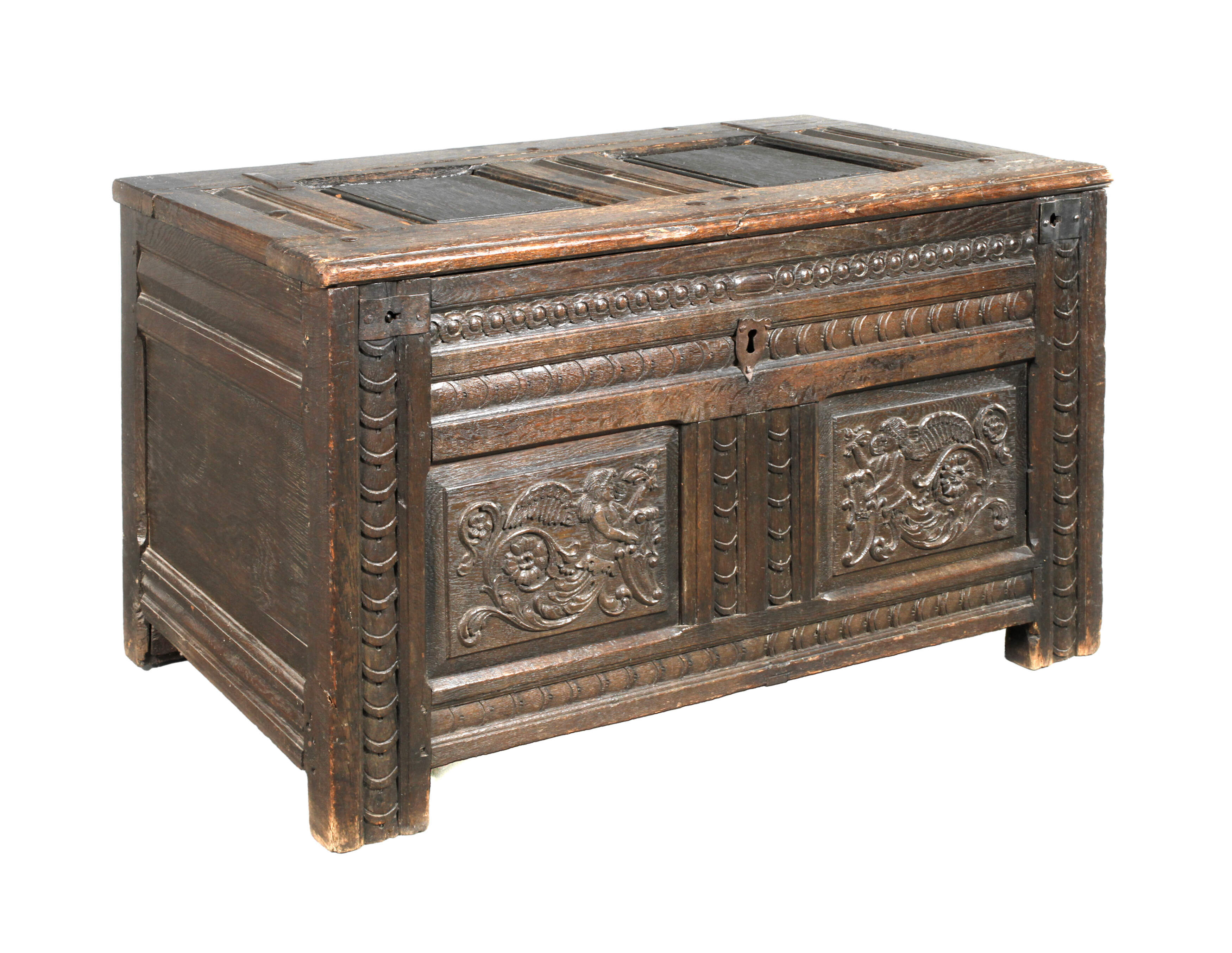 Flachdeckeltruhe barock