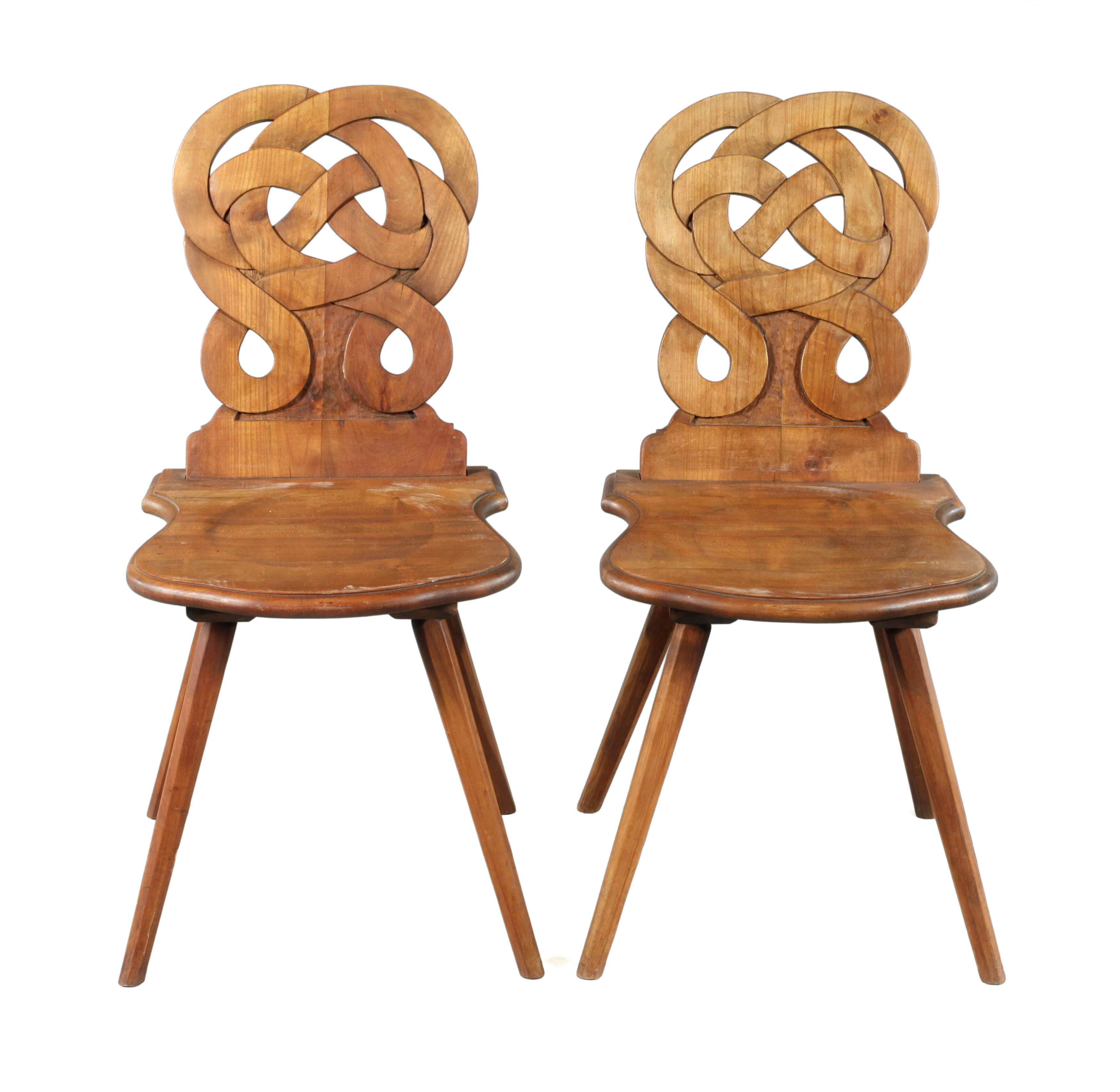 Paar Brettstühle