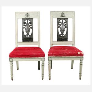 Paar Chauffeusen Directoire