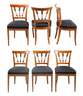 Satz von sechs Empirestühlen