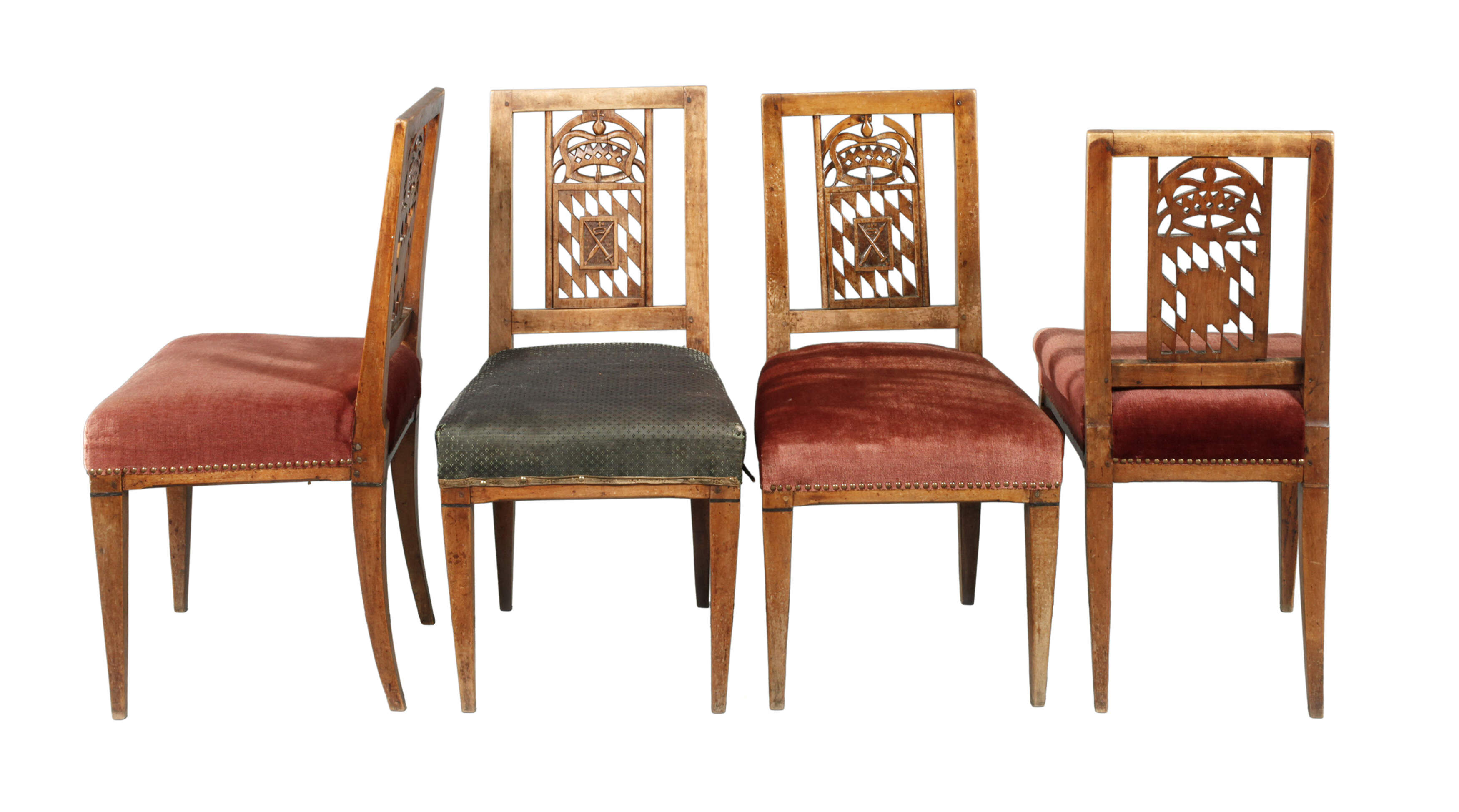 Satz von vier klassizistischen Stühlen