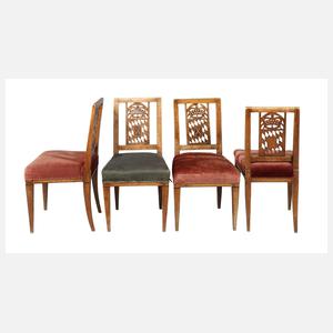 Satz von vier klassizistischen Stühlen