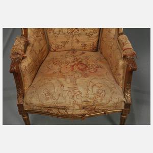 Ohrenbackensessel im Louis-seize-Stil