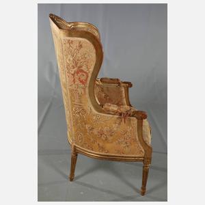 Ohrenbackensessel im Louis-seize-Stil