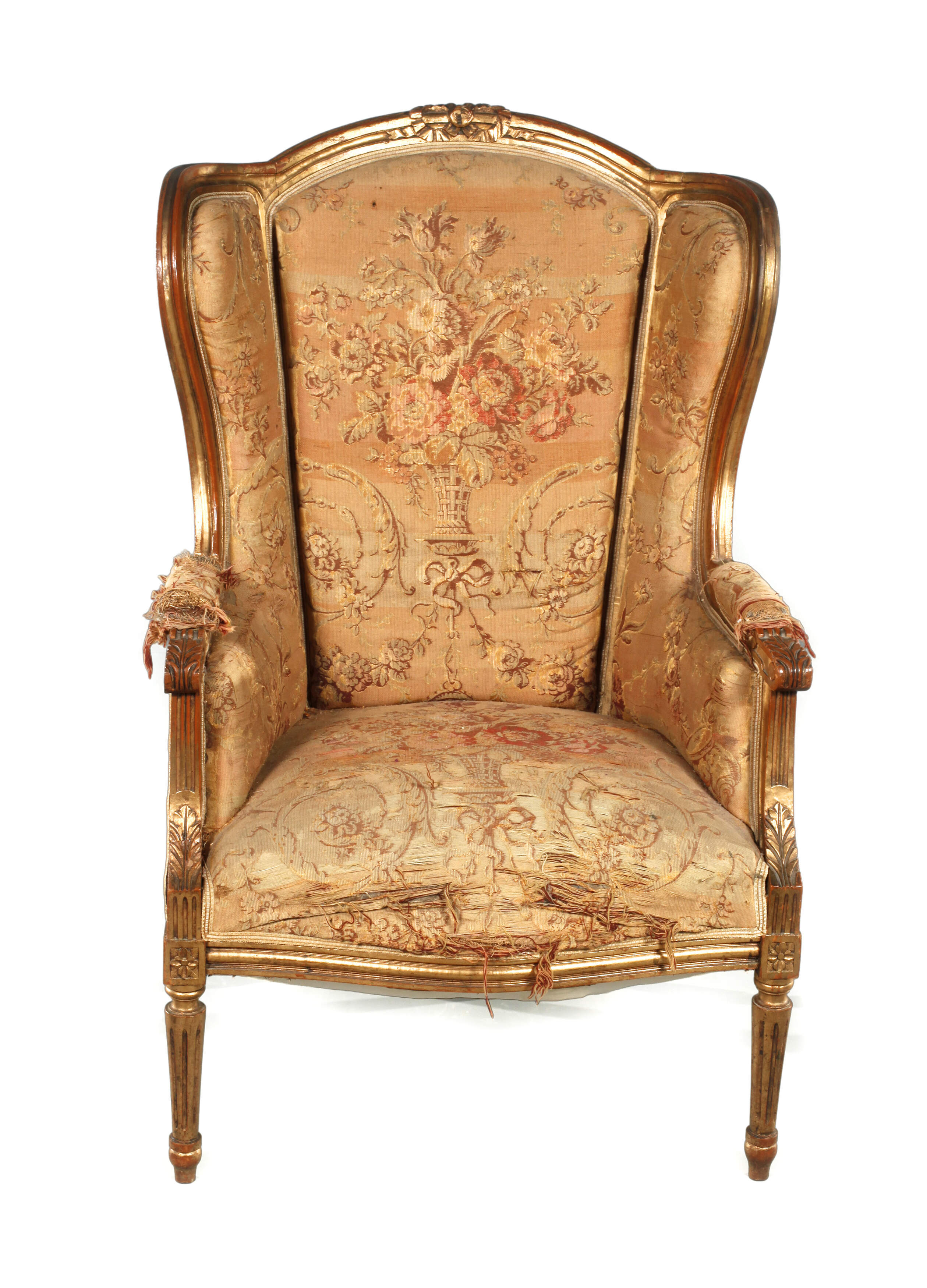 Ohrenbackensessel im Louis-seize-Stil