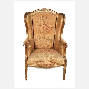 Ohrenbackensessel im Louis-seize-Stil