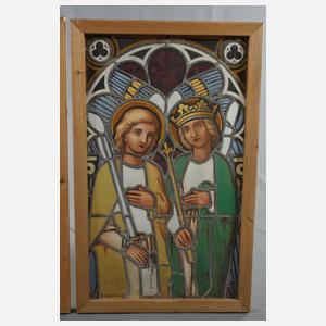 Zwei Bleiglasfenster