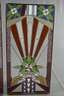 Paar große Bleiglasfenster Jugendstil