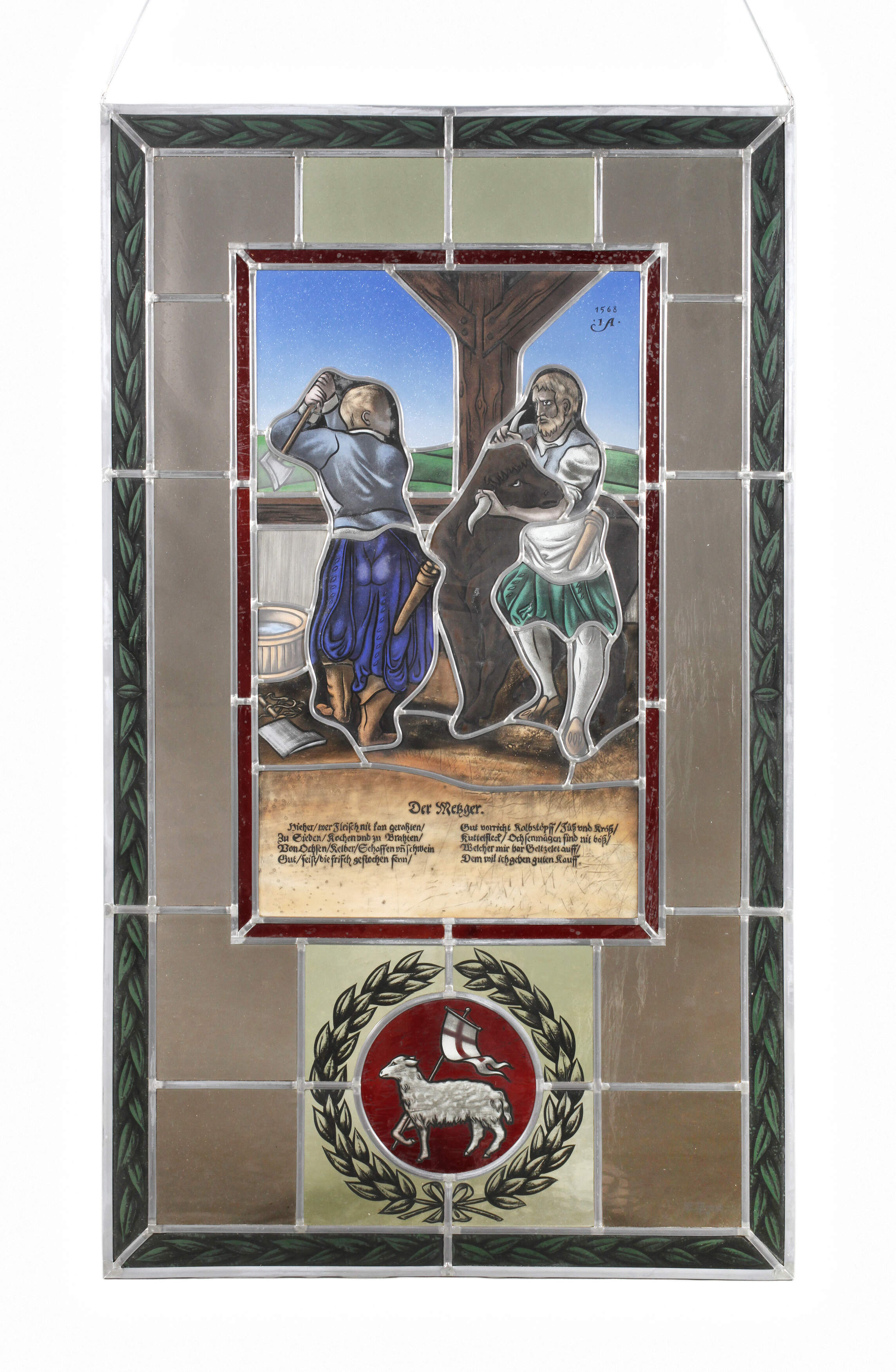 Bleiglasfenster der Metzgerzunft