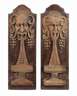 Paar geschnitzte Wanddekorationen