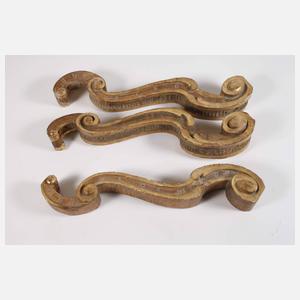 Konvolut vergoldete Schnitzereien