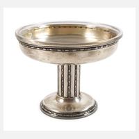 Silber Fußschale mit Glaseinsatz111