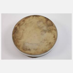 Große Silberdose mit feiner Emaillearbeit