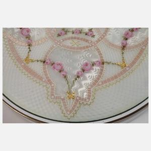 Große Silberdose mit feiner Emaillearbeit