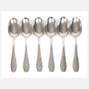 Silber sechs Speiselöffel Richard Riemerschmid