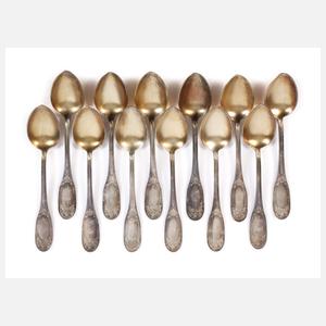 Zwölf Kaffeelöffel Jugendstil