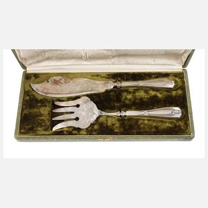 Silber zwei Vorlegeteile im Etui