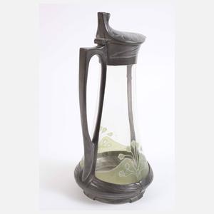 Karaffe mit Zinnmontur