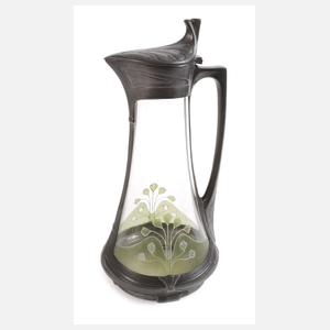 Karaffe mit Zinnmontur