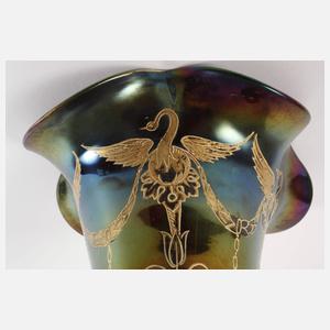 Jugendstilvase mit Schwanendekor