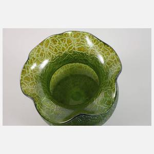 Lötz Wwe. Vase "Mimosa Green"