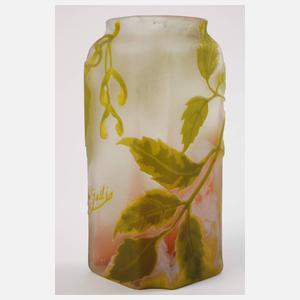 Emile Gallé Vase mit Ahorndekor