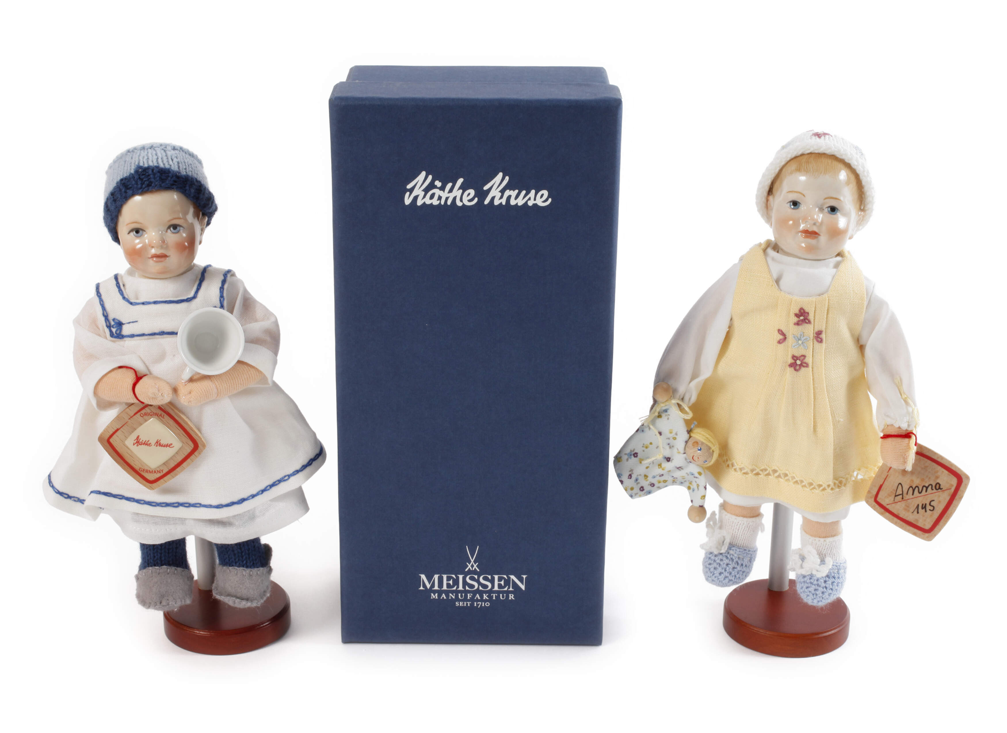 Meissen/Käthe Kruse Puppe "Paul" und "Anna"