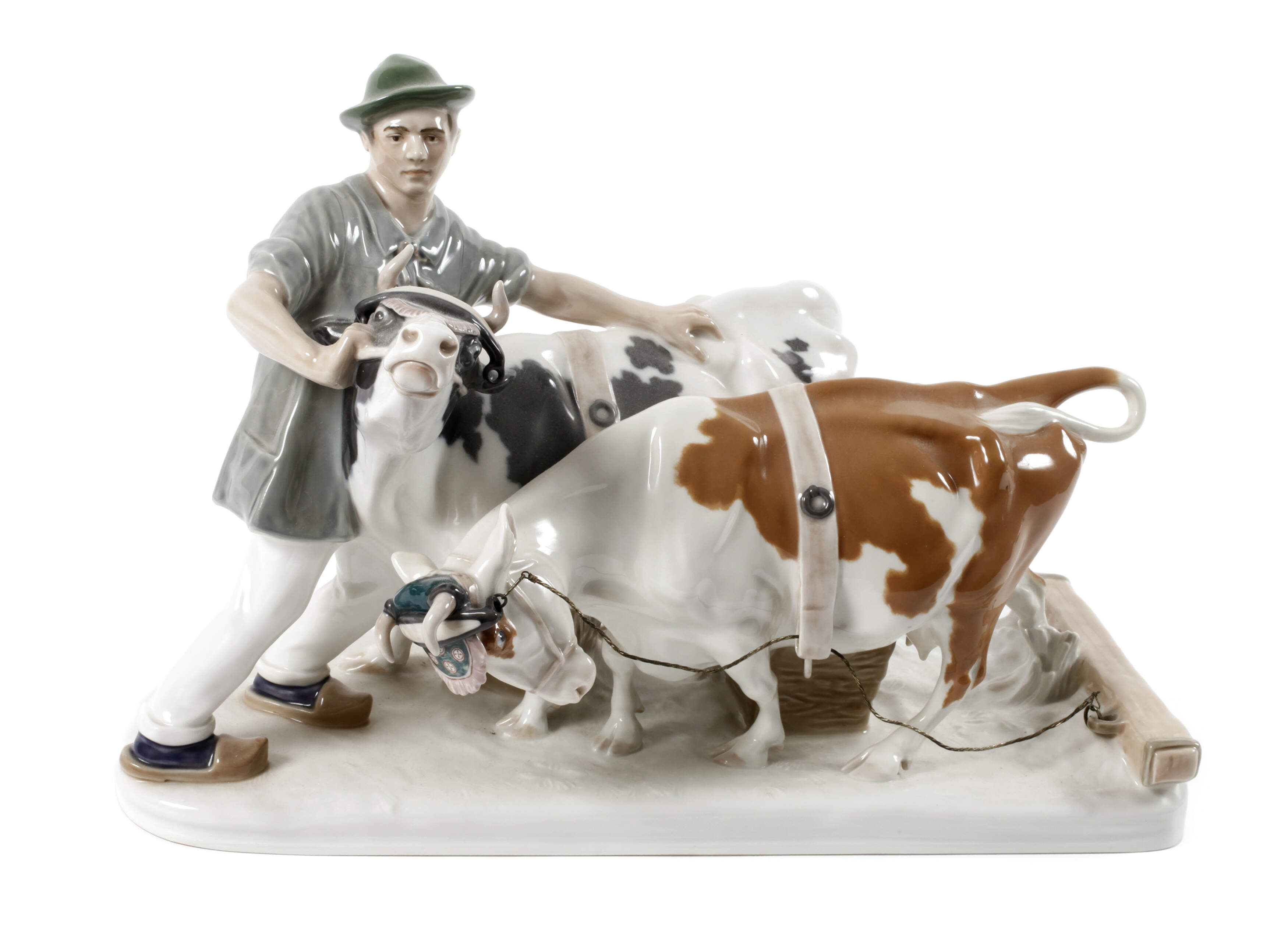 Meissen "Bauer mit Ochsengespann"