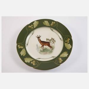 Nymphenburg drei Teller Jagdmotive