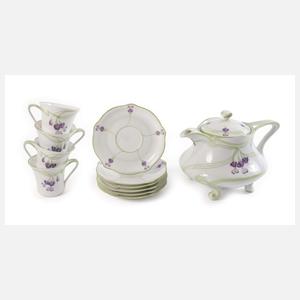 Nymphenburg elf Serviceteile Veilchendekor