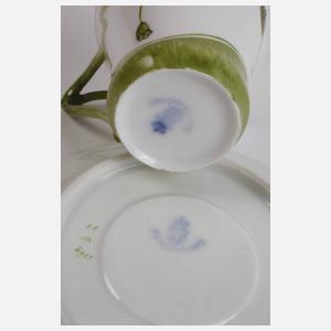 Nymphenburg Mokkatasse Mohnblumendekor
