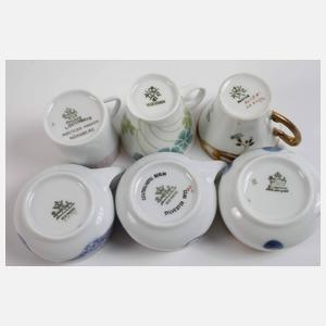 Rosenthal sechs Mokkatassen Jugendstil