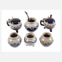 Sechs Senftöpfe Richard Riemerschmid111