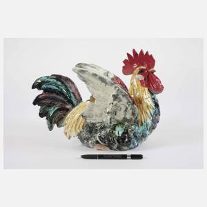 Delphin Massier Jardiniere als Hahn