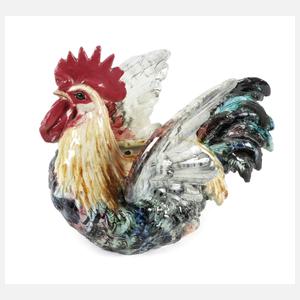 Delphin Massier Jardiniere als Hahn