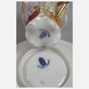 Nymphenburg vier Mokkatassen Weichmalerei