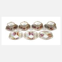 Nymphenburg vier Mokkatassen Weichmalerei111