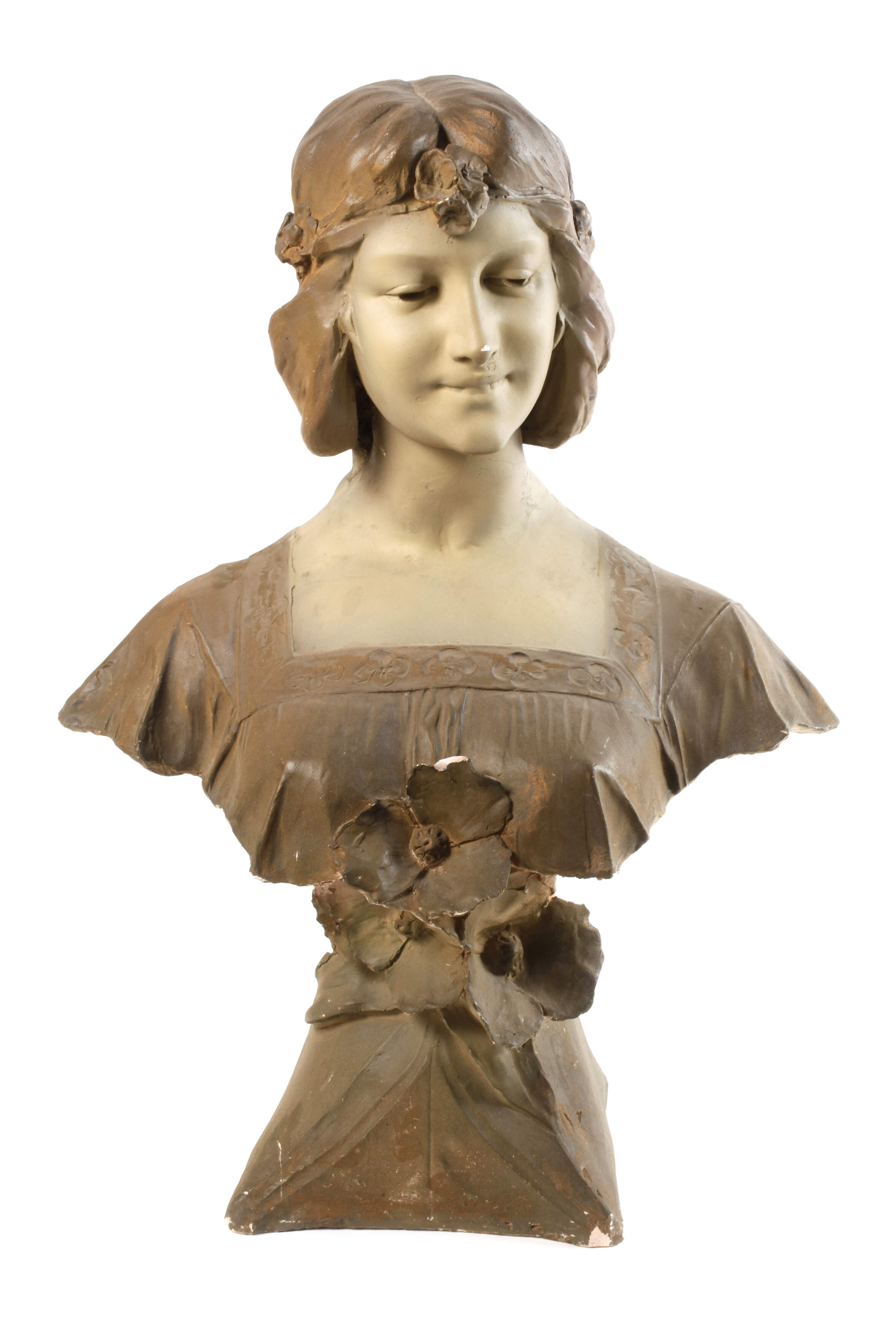 König & Lengsfeld Mädchenbüste mit Blüten