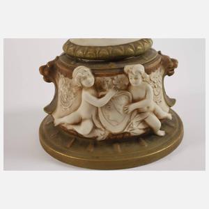 Royal Dux Paar große Prunkvasen mit Drachenhenkel