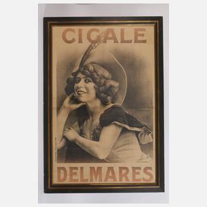 Großes Plakat Cigale Delmares