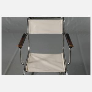 Paar Freischwinger Stahlrohr