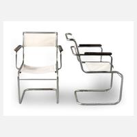 Paar Freischwinger Stahlrohr111